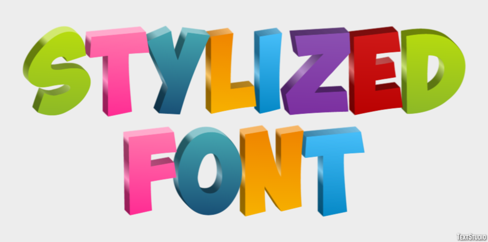Stylized Font Effetto testo