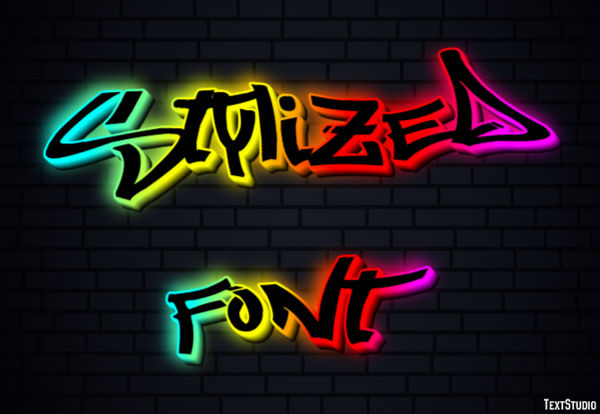 Stylized Font Effetto testo