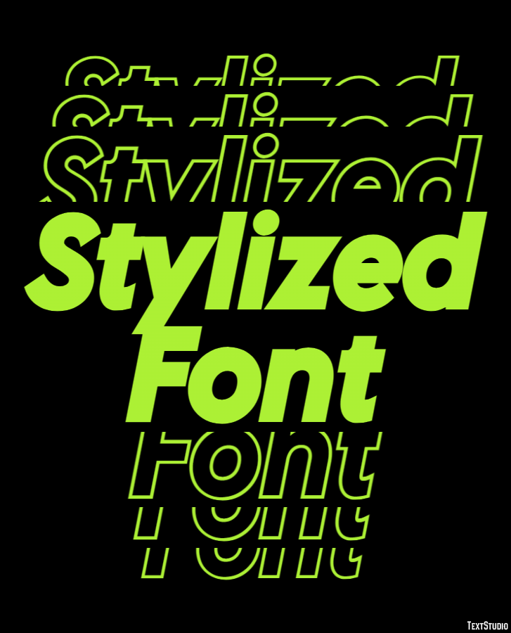 Stylized Font Effetto testo