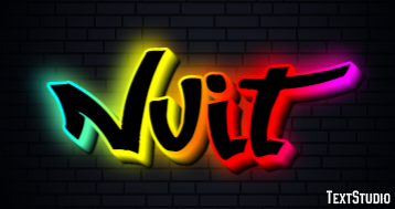 Nuit Texteffekt