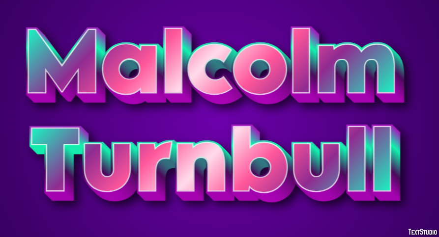 Malcolm Turnbull Text Effect