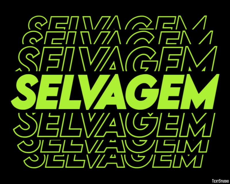 Selvagem Efeito de texto