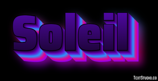 Soleil Texteffekt