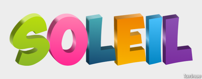 Soleil Texteffekt