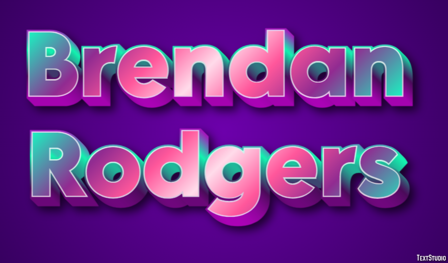 Brendan Rodgers Text effect