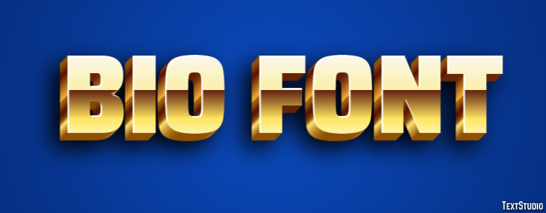 Bio Font Эффект текста