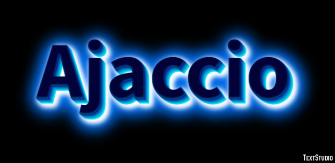 Ajaccio Texteffekt