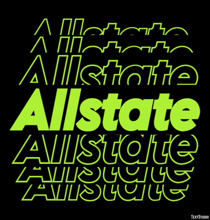 Allstate Tekst Effect