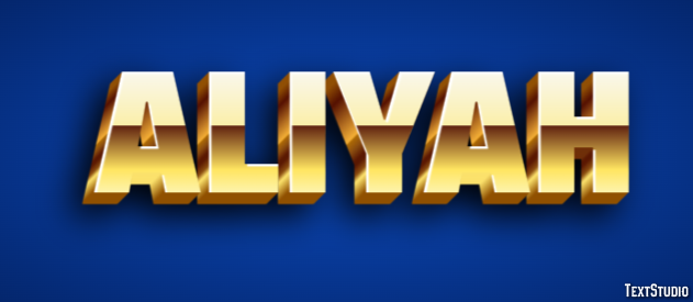 Aliyah Text effect