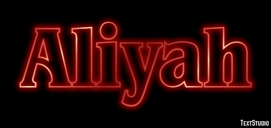 Aliyah Text Effect