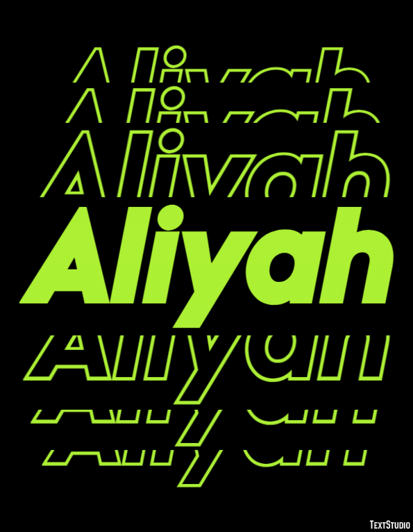 Aliyah Efeito de texto