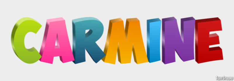 Carmine Text effect
