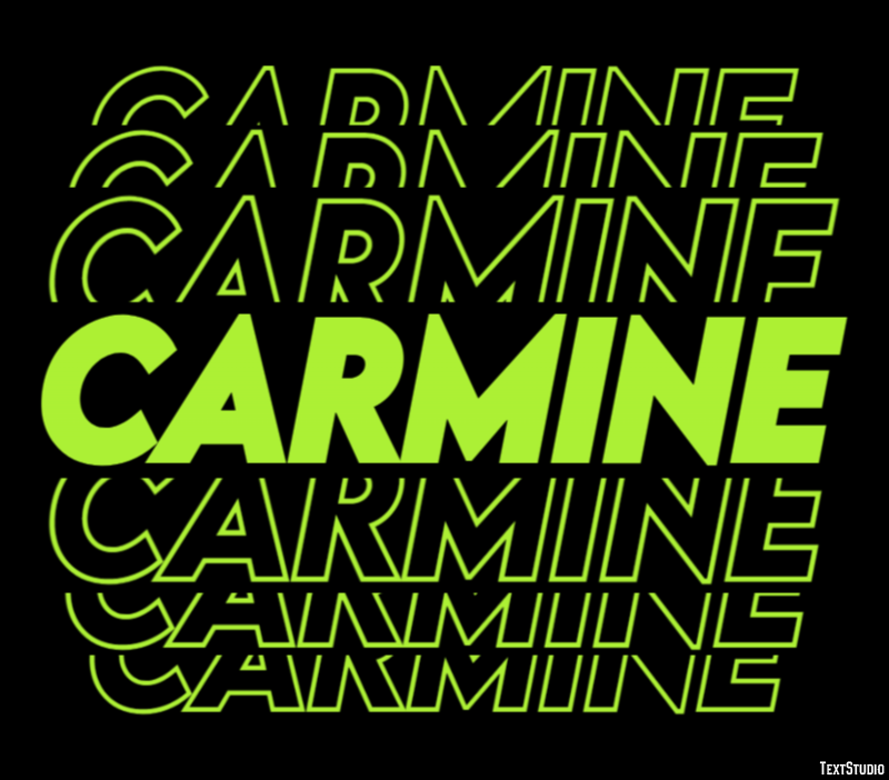 Carmine Text Effect