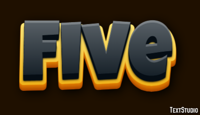 Five Effetto testo
