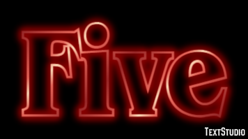 Five Effetto testo