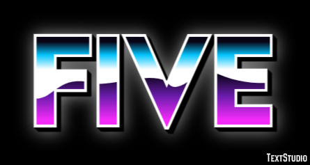 Five Effetto testo