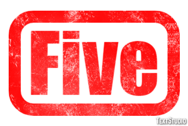 Five Effetto testo
