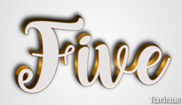 Five Effetto testo