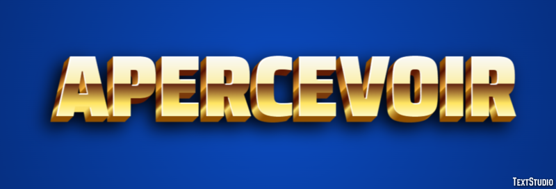 Apercevoir Efeito do texto