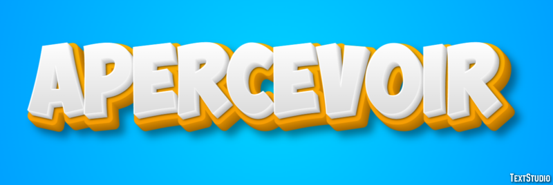 Apercevoir Efeito do texto