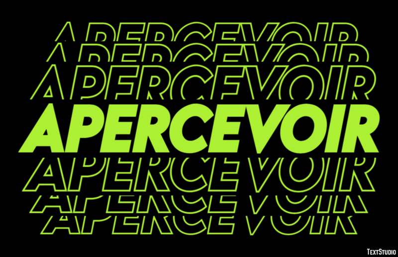 Apercevoir Efekt tekstowy