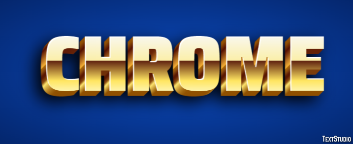 Chrome Эффект текста