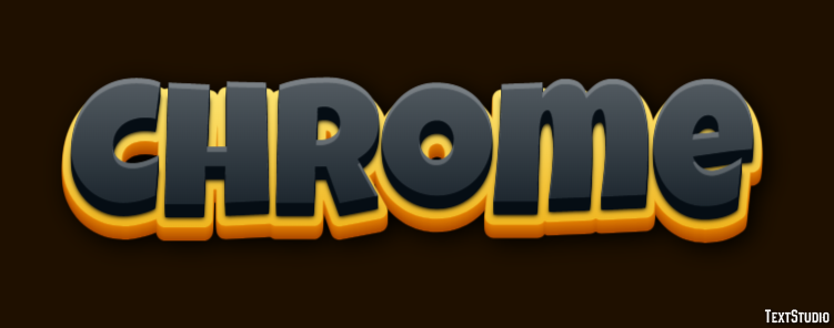 Chrome Эффект текста