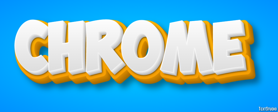 Chrome Эффект текста