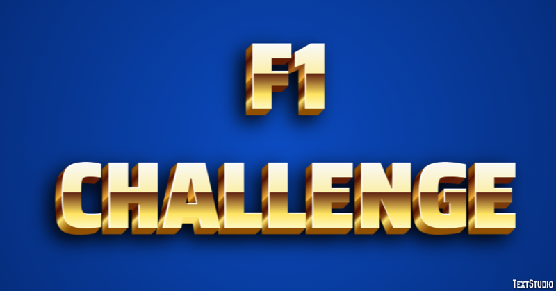 F1 Challenge Effetto testo