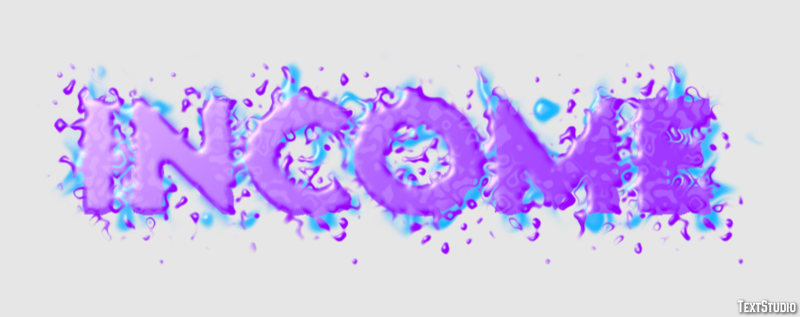 Income Text Effect