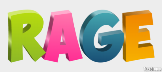 Rage Text effect