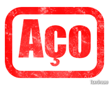 Aço Efeito do texto
