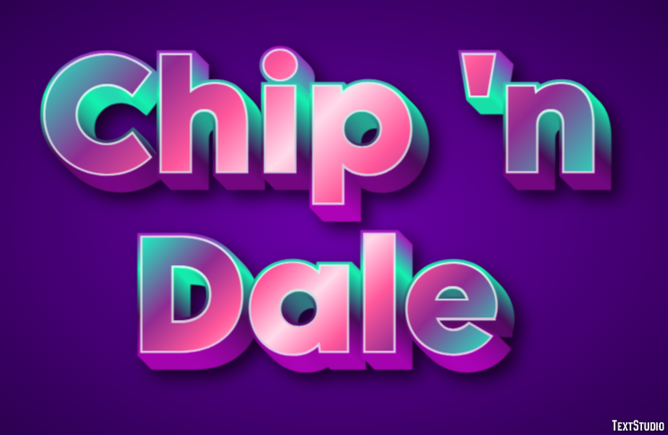 Chip 'n Dale Efecto de Texto