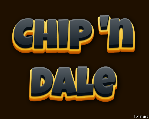 Chip 'n Dale Efecto de Texto