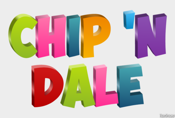 Chip 'n Dale Efecto de Texto