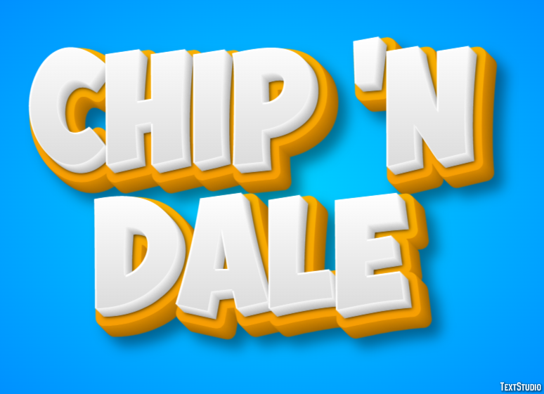 Chip 'n Dale Text effect
