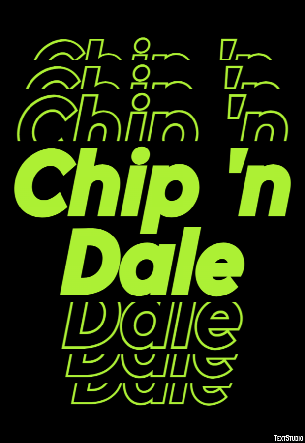 Chip 'n Dale Text effect