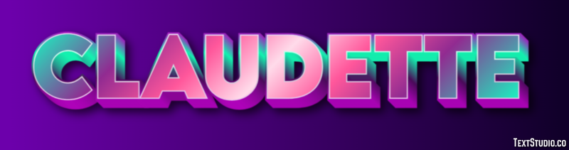 Claudette Text Effect
