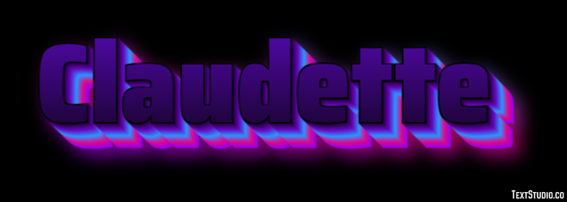 Claudette Text effect