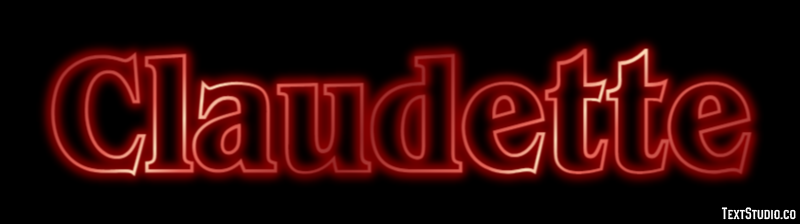 Claudette Text effect