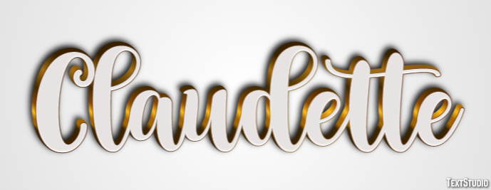Claudette Text effect