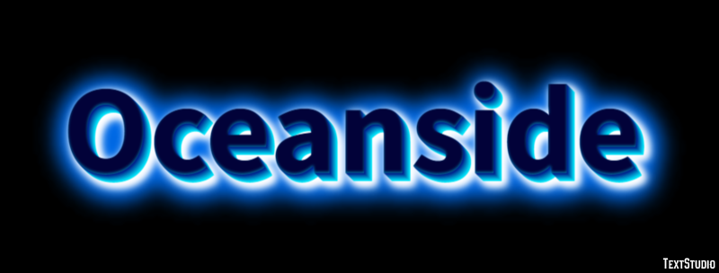 Oceanside Efeito de texto