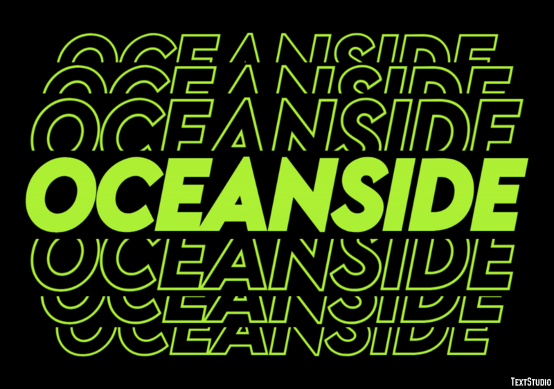 Oceanside Effetto testo