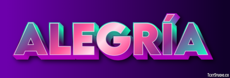 Alegría Efecto de texto