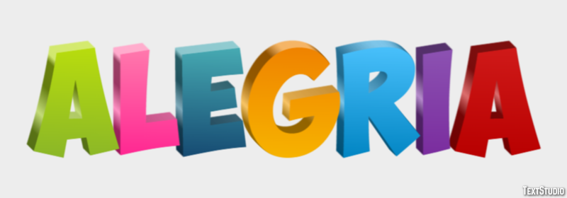 Alegría Efecto de Texto