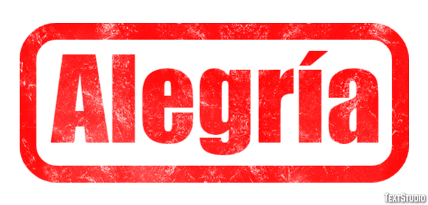 Alegría Efecto de texto
