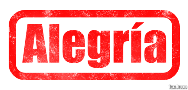 Alegría Efecto de Texto