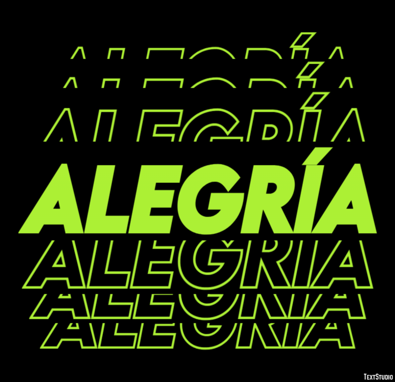 Alegría Efecto de texto