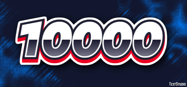 10000 Effetto testo