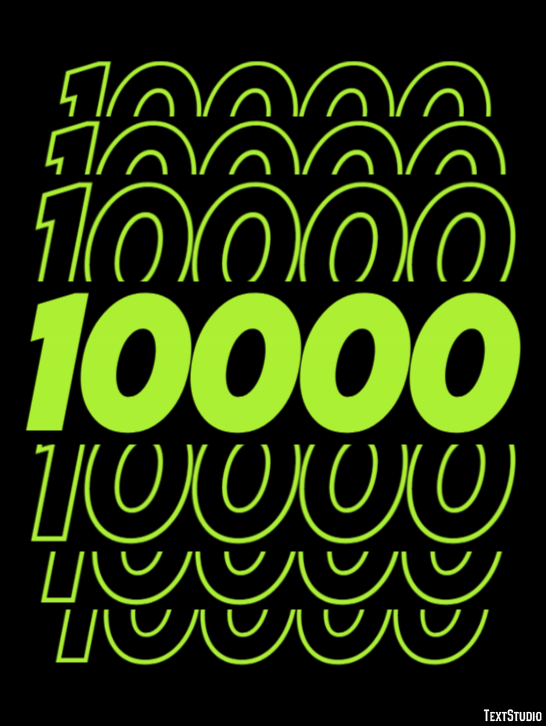 10000 Effetto testo